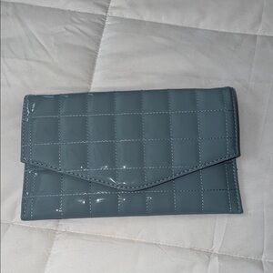 Elegant Blue Quilted Women's Clutch